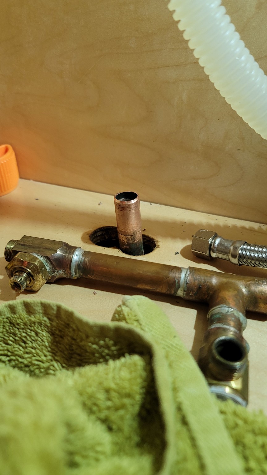 Water Line Cut
