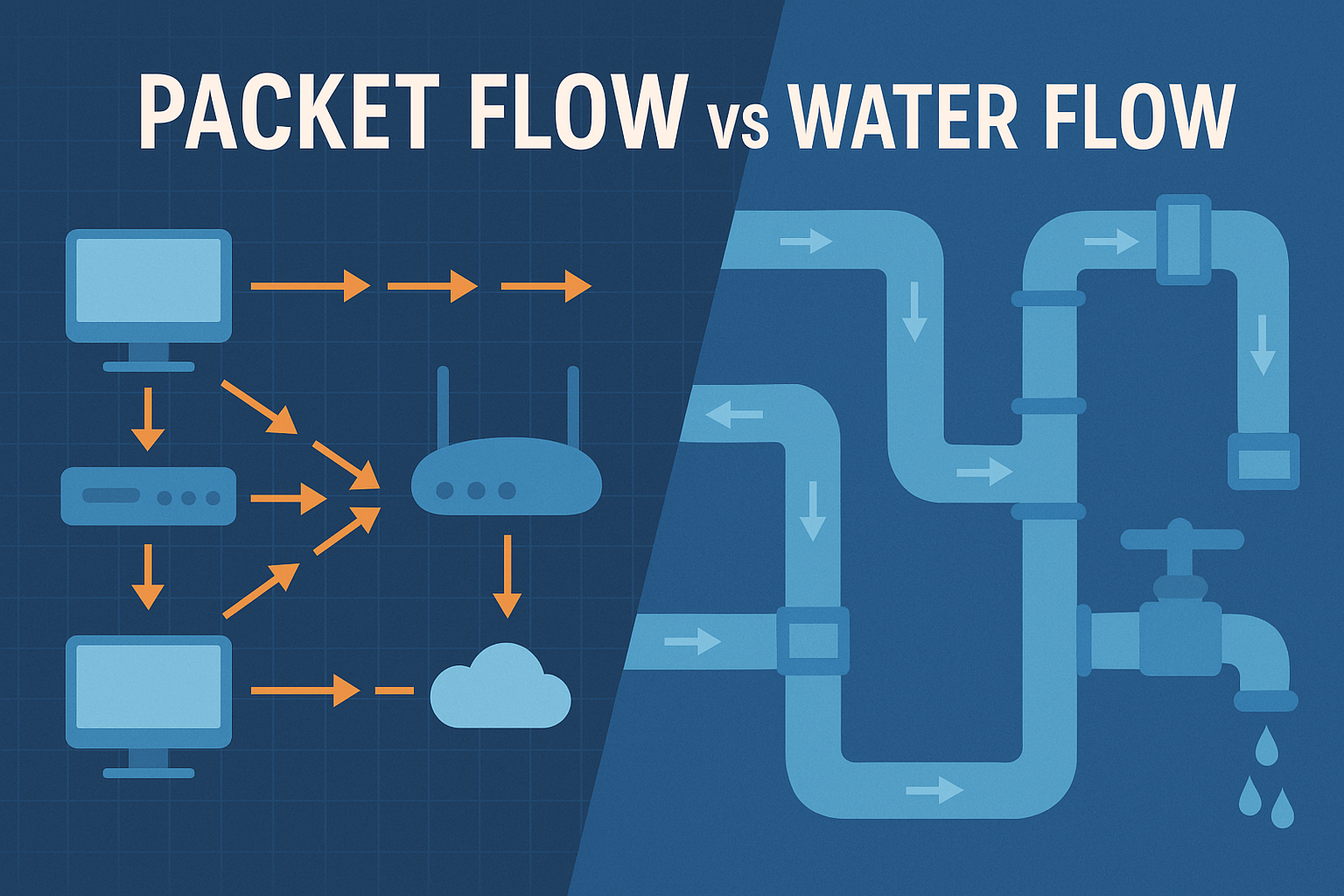 Packet Flow vs Water Flow